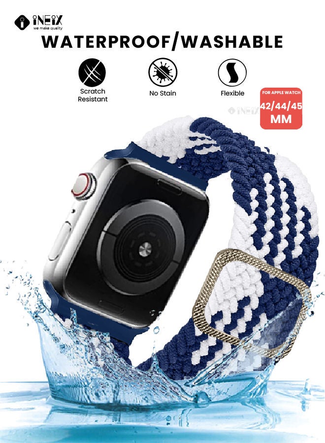 Braided Nylon Adjustable Solo Loop Band For Apple Watch 42,44,45 mm - Image 2