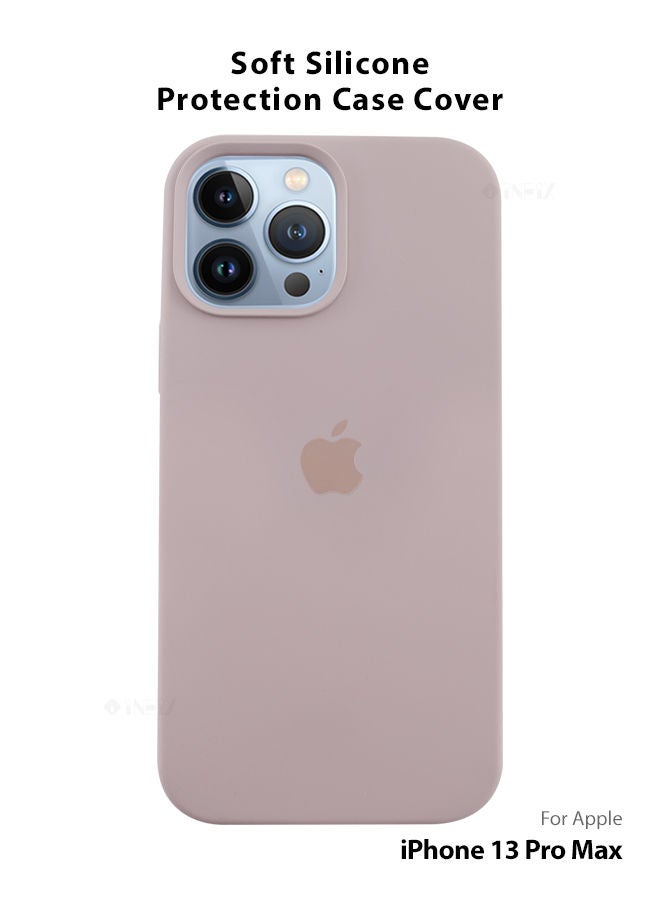 Logo Compatible Silicone Case Cover For Apple iPhone 13 Pro Max Stone