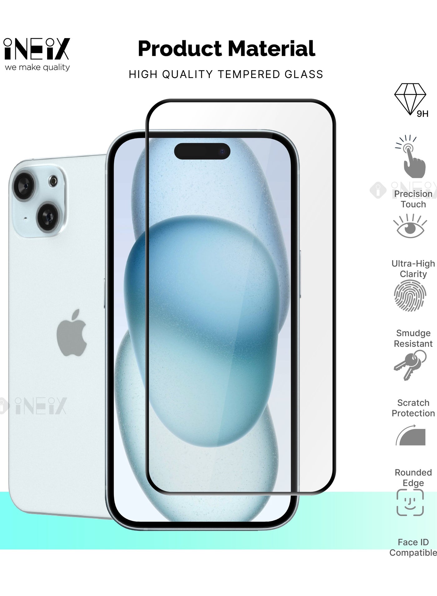 Full Body Curved Tempe Glass For iPhone 15 - Image 5
