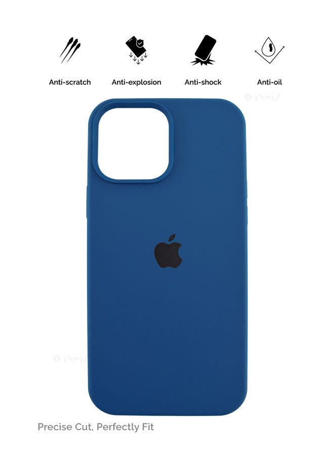 Logo Compatible Silicone Case Cover For Apple iPhone 13 Pro Cobalt - Image 2