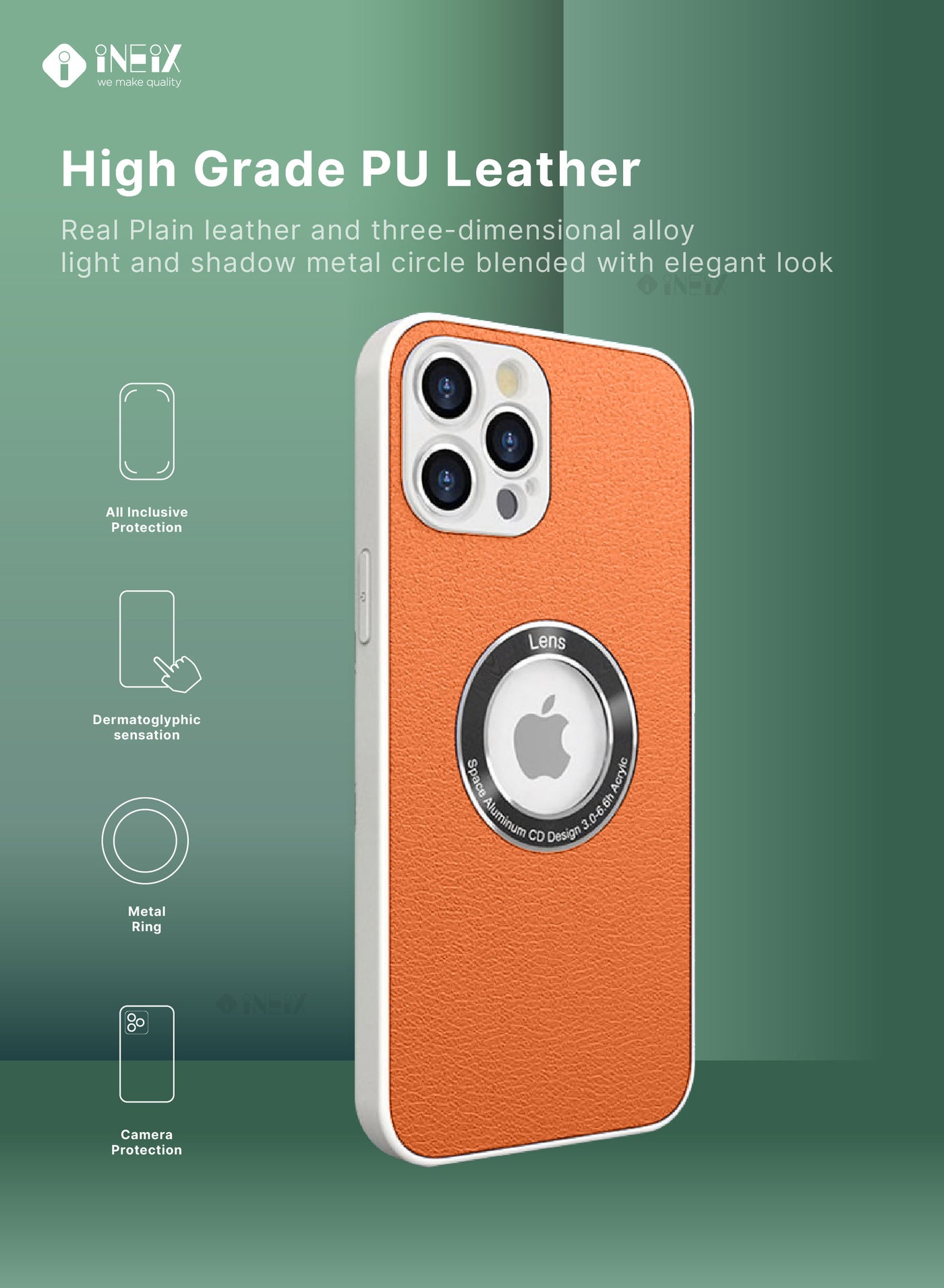 Protection Case Cover With Visible Logo Lense For Apple iPhone 12 Pro Max - Image 2
